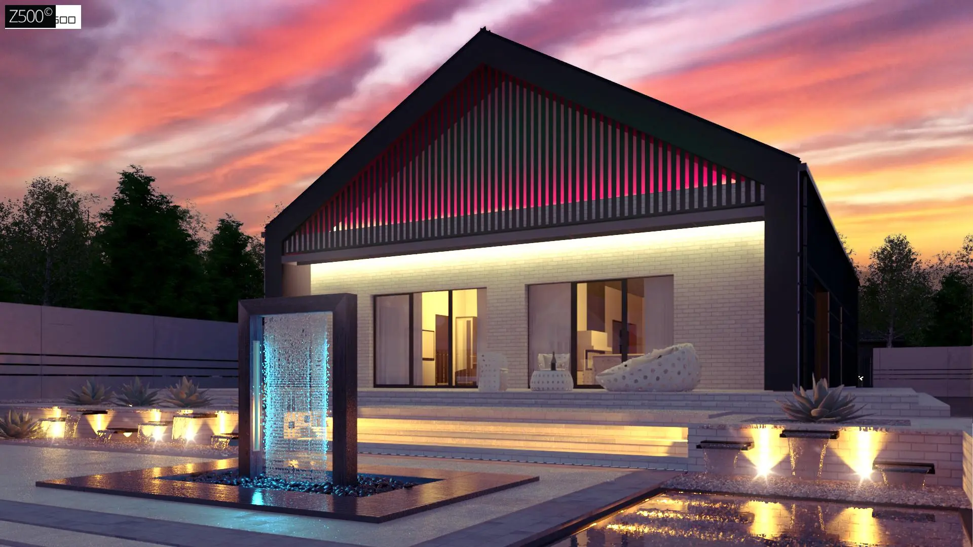 Современный одноэтажный дом с грамотной удобной планировкой Z446