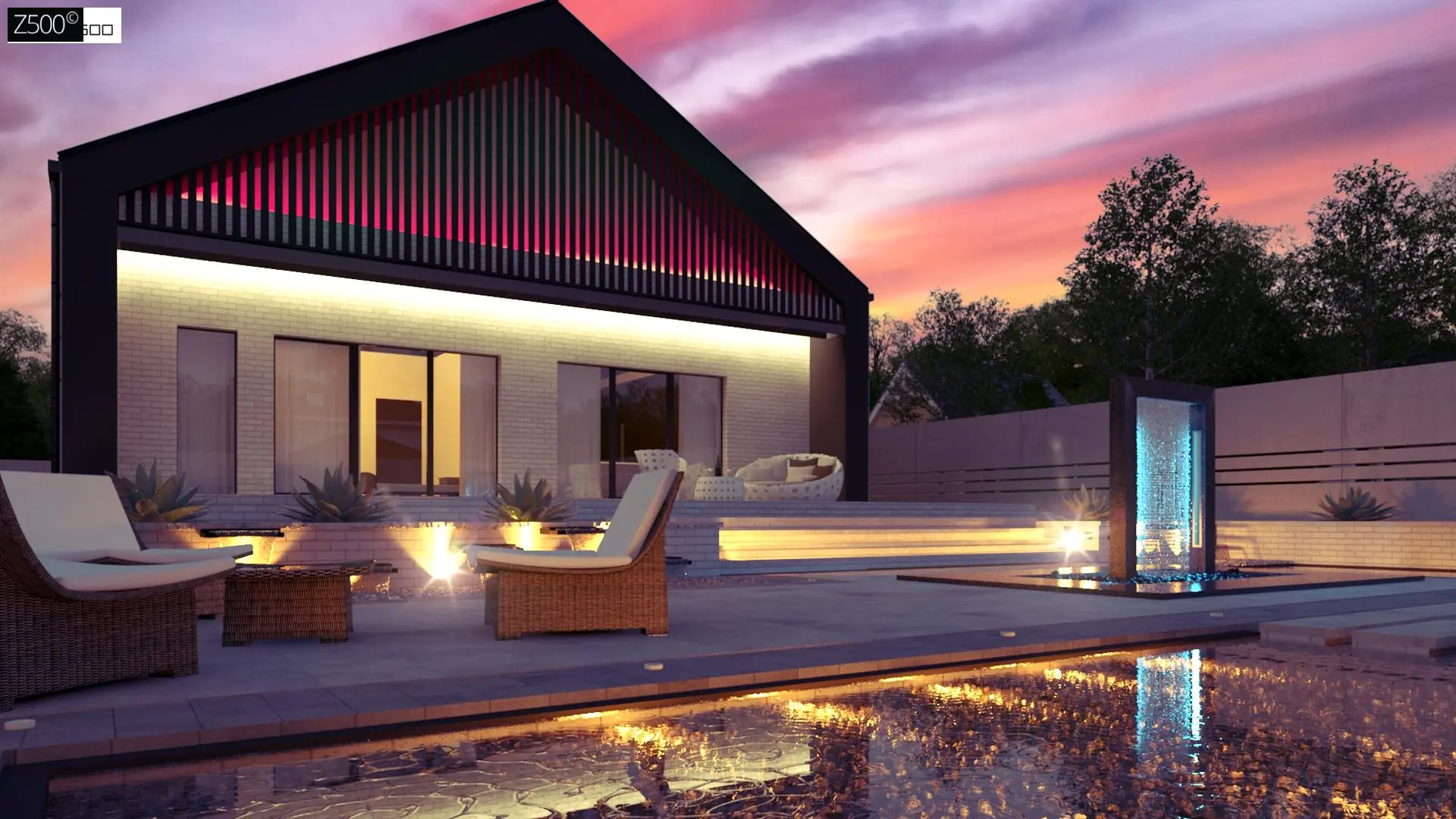 Современный одноэтажный дом с грамотной удобной планировкой Z446