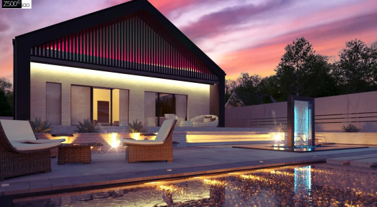 Современный одноэтажный дом с грамотной удобной планировкой Z446