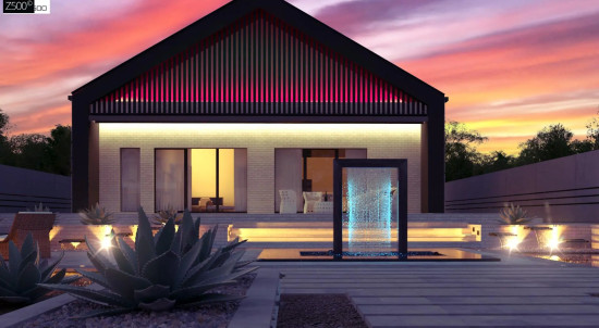 Современный одноэтажный дом с грамотной удобной планировкой Z446