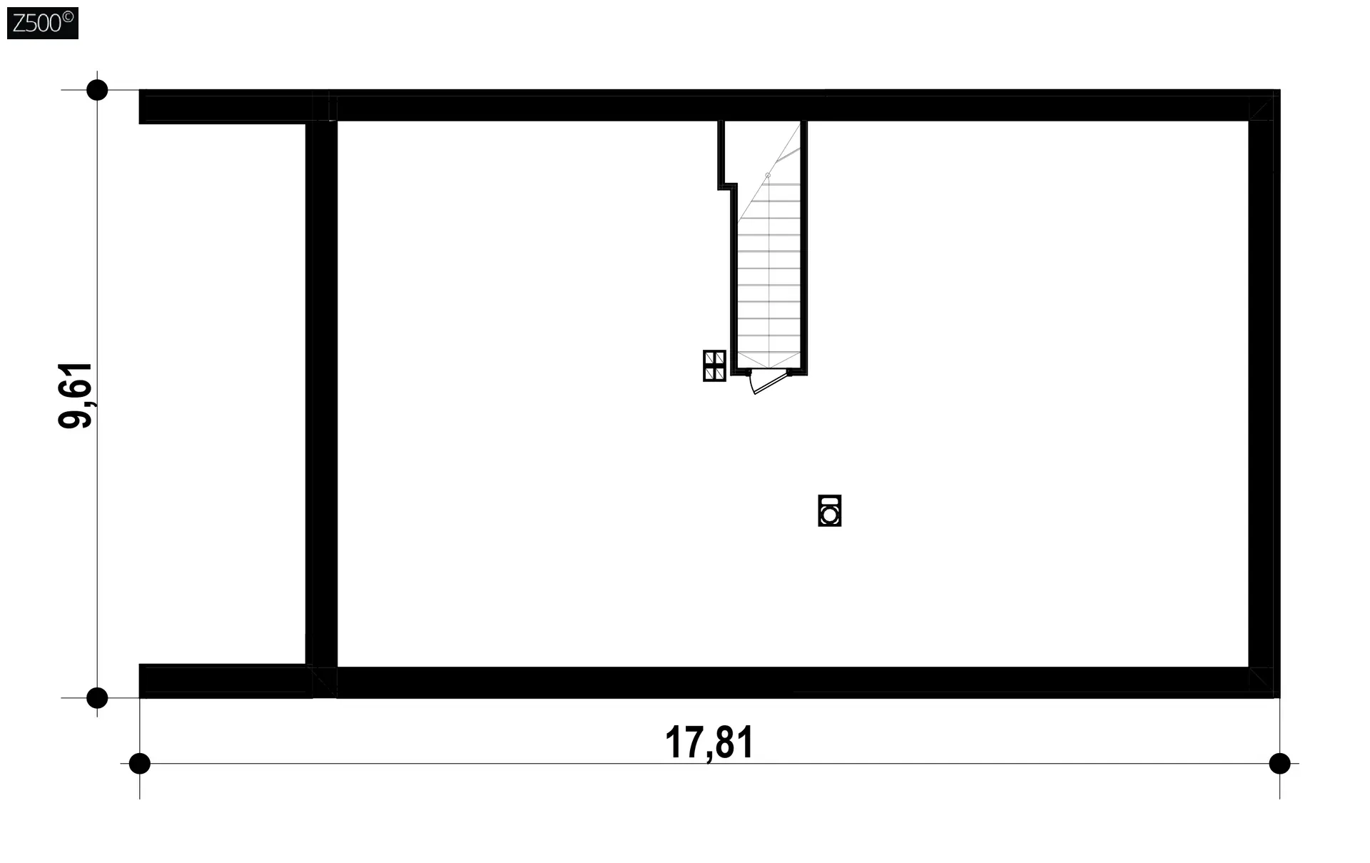 Современный проект с двускатной крышей Z465